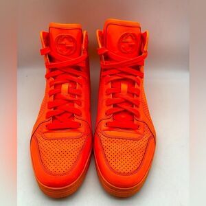 Gucci-Authentic-Men’s Neon Orange Sneakers Size 10G